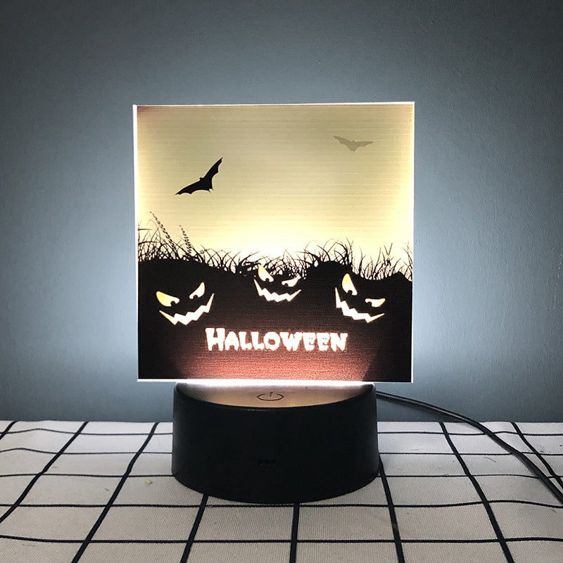 Halloween Pumpkin & Bat Night Light