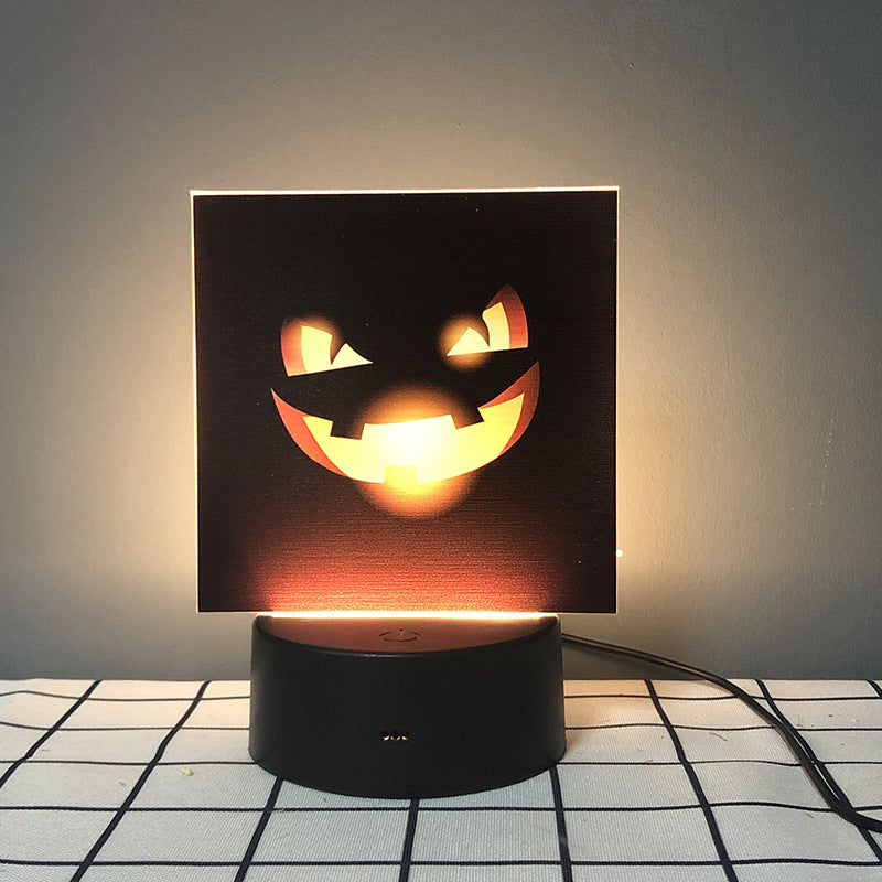 Halloween Pumpkin & Bat Night Light