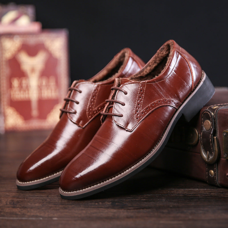 Men's leather shoes fashion tide shoes pointed single shoes business men's shoes large size shoes 45 46 47 48 yards