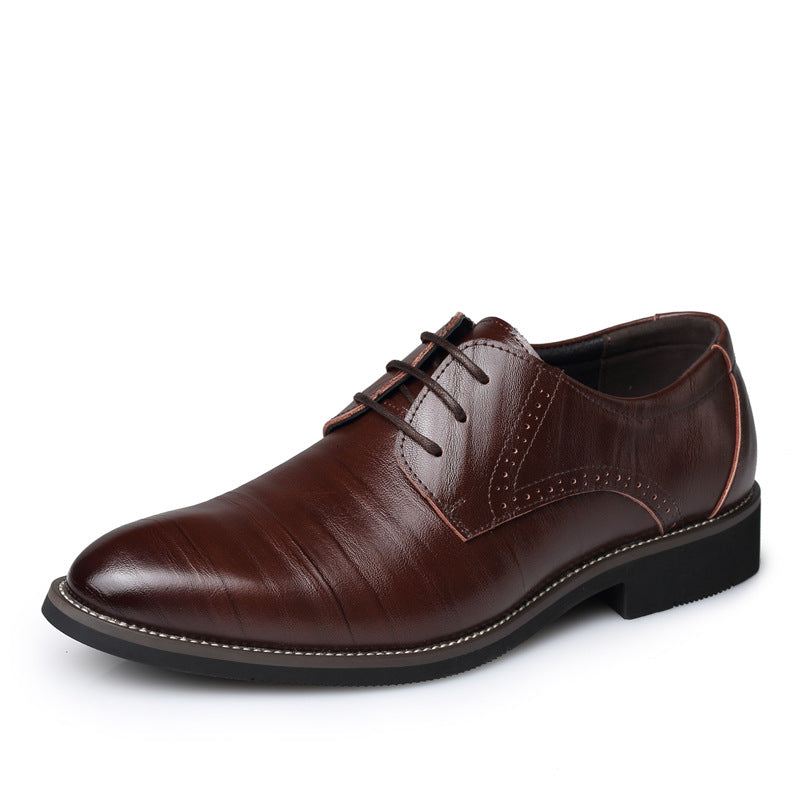 Men's leather shoes fashion tide shoes pointed single shoes business men's shoes large size shoes 45 46 47 48 yards