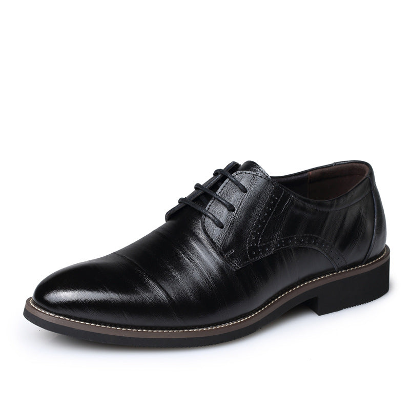 Men's leather shoes fashion tide shoes pointed single shoes business men's shoes large size shoes 45 46 47 48 yards