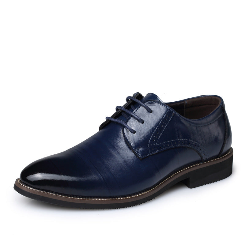 Men's leather shoes fashion tide shoes pointed single shoes business men's shoes large size shoes 45 46 47 48 yards