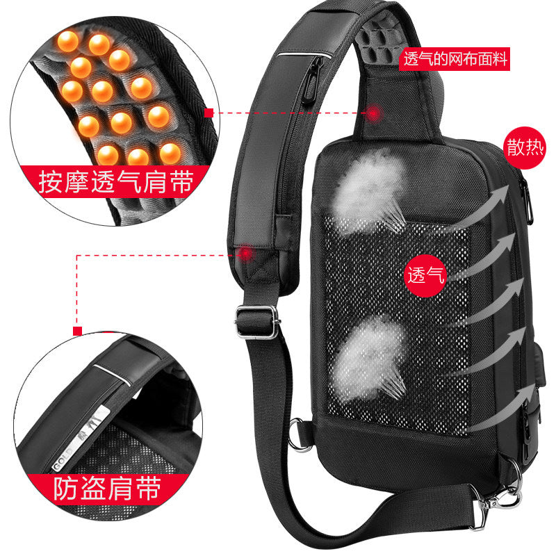 Models outdoor leisure shoulder bag travel Messenger bag custom boutique fashion men's chest bag