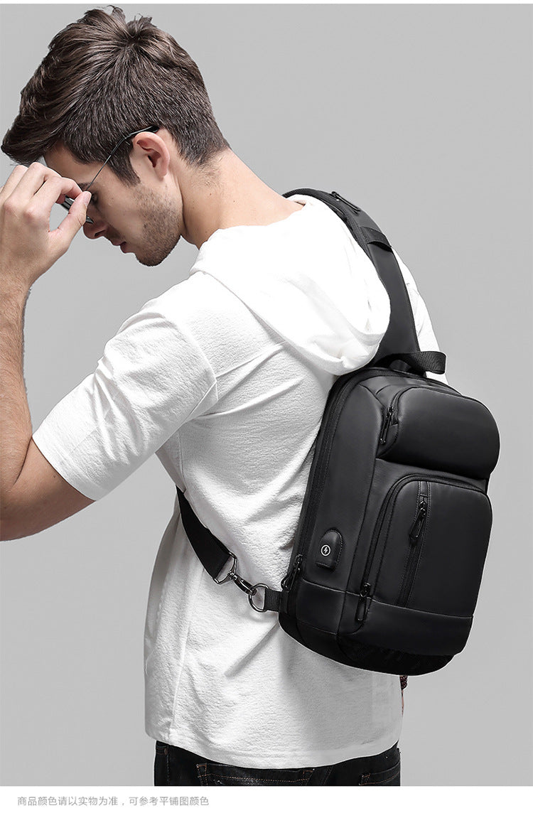 Models outdoor leisure shoulder bag travel Messenger bag custom boutique fashion men's chest bag