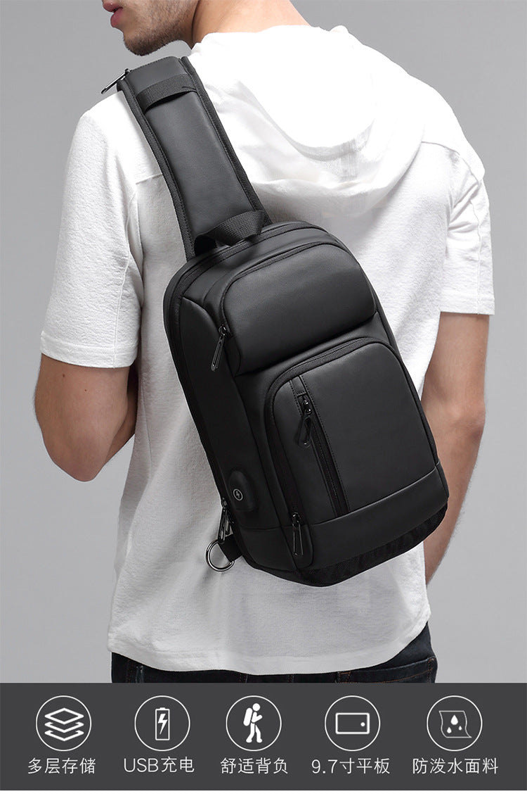 Models outdoor leisure shoulder bag travel Messenger bag custom boutique fashion men's chest bag