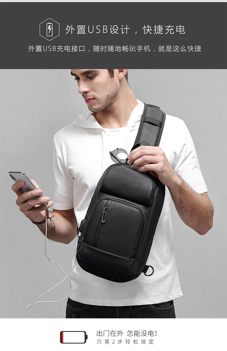 Models outdoor leisure shoulder bag travel Messenger bag custom boutique fashion men's chest bag