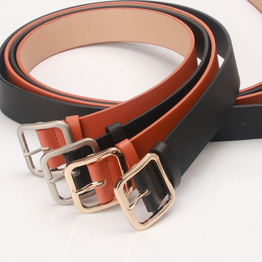 Fashion belt with square buckle