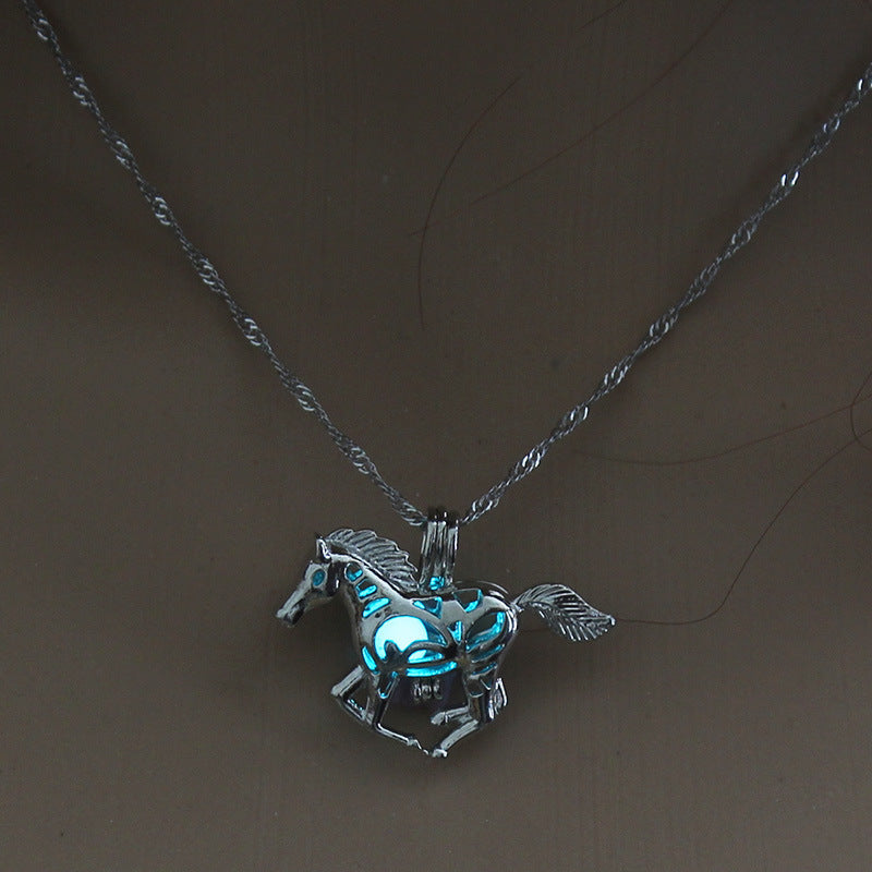 Luminous accessories featuring trendy, versatile hollow necklaces
