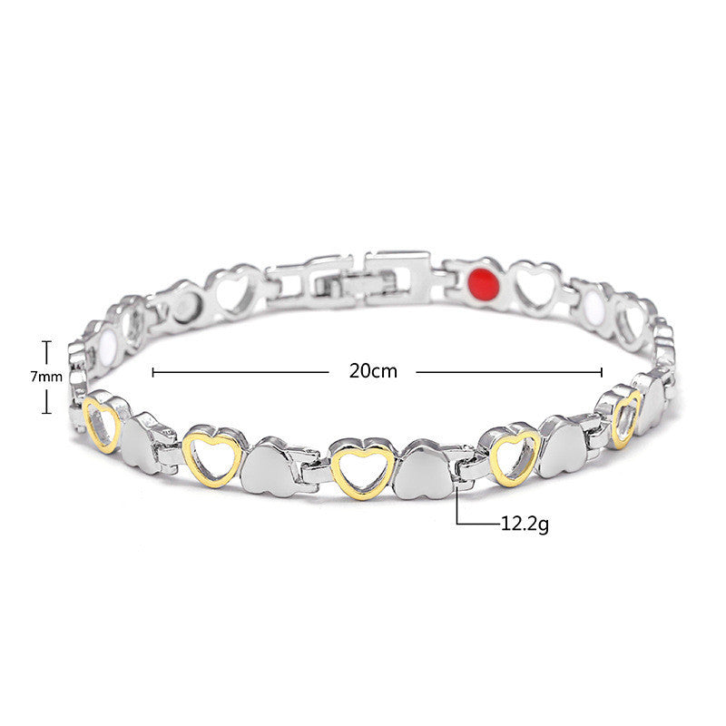 💞 Love Hollow Couple Bracelet – Fashion Magnet Jewelry