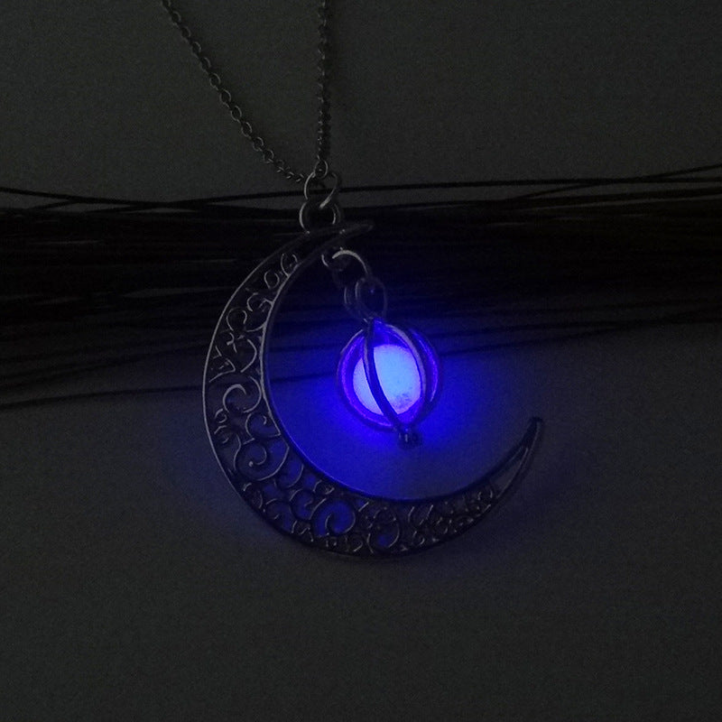 Luminous accessories featuring trendy, versatile hollow necklaces