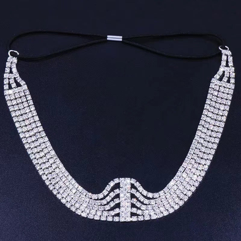 Multi-layer full diamond elastic headband