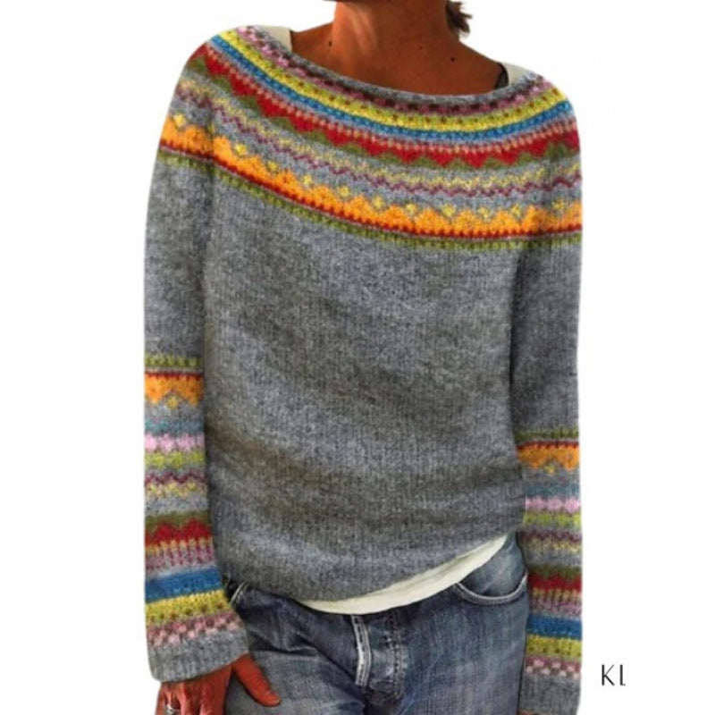 Color-Block Pullover Sweater