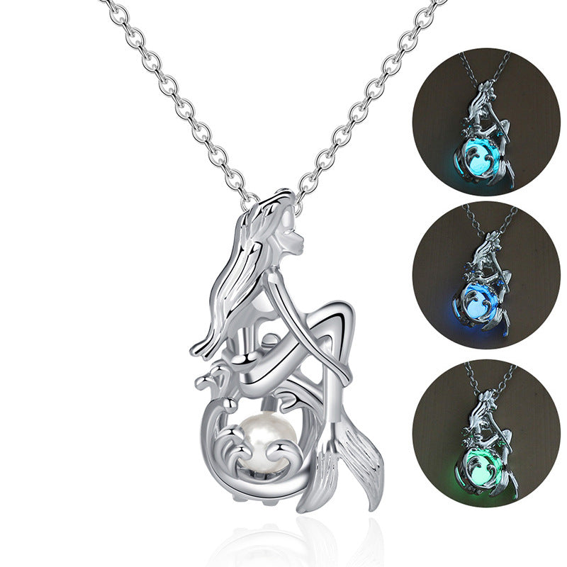 Luminous accessories featuring trendy, versatile hollow necklaces