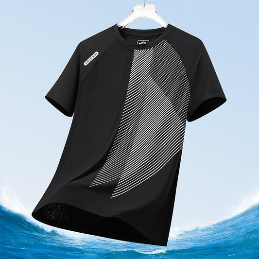 Men's Summer Ice Silk Mesh T-Shirt