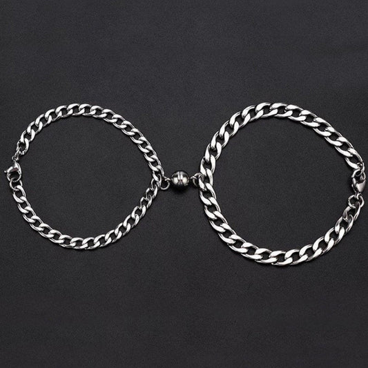 Couple Heart Magnetic Bracelet