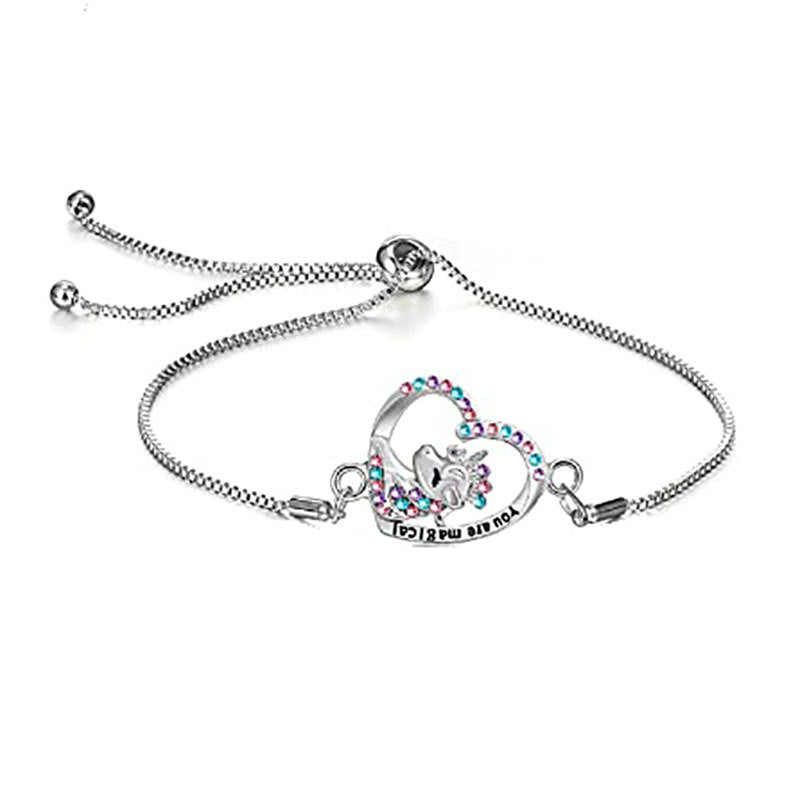 Unicorn necklace & earrings set for kids
