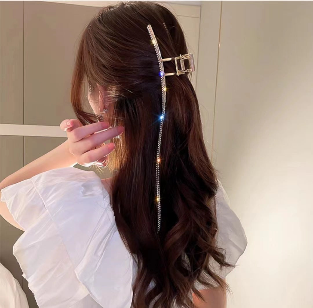 Diamond Tassel Hair Clip