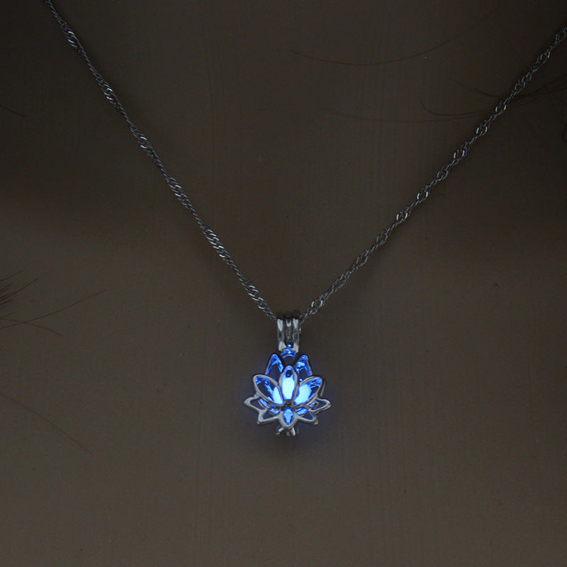 Luminous accessories featuring trendy, versatile hollow necklaces