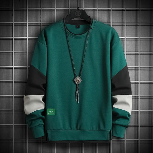 Men’s Korean-Style Color-Block Sweater