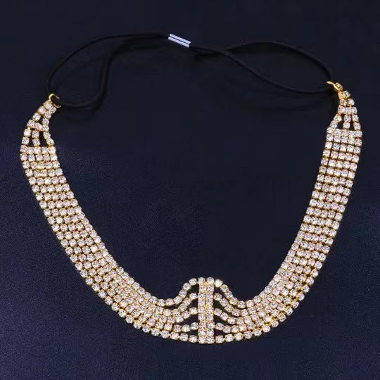 Multi-layer full diamond elastic headband