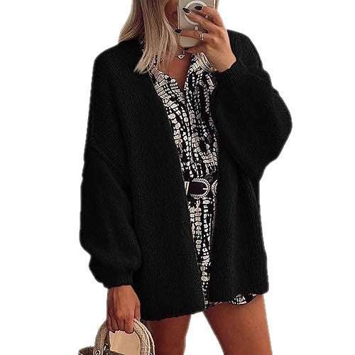 🧶 Autumn / Winter Women’s Knitted Cardigan – Casual Loose Sweater Jacket