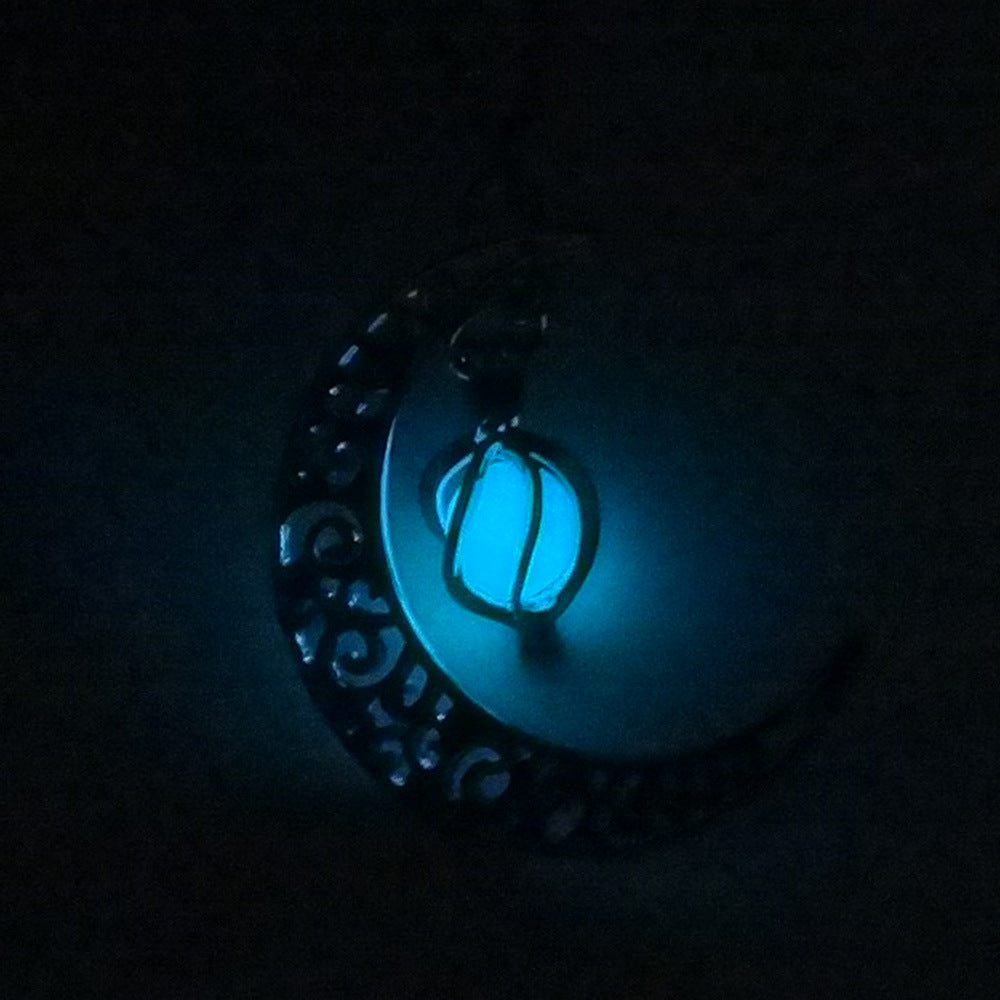 Luminous accessories featuring trendy, versatile hollow necklaces