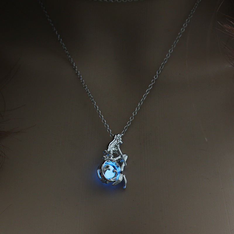 Luminous accessories featuring trendy, versatile hollow necklaces