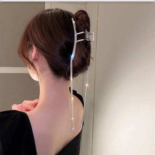 Diamond Tassel Hair Clip