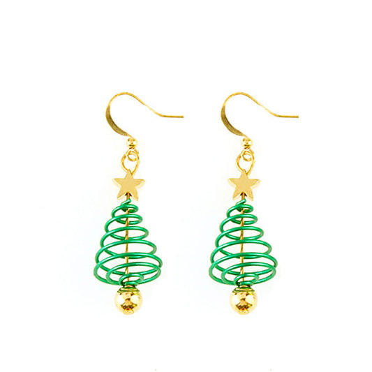 Christmas-themed alloy earrings