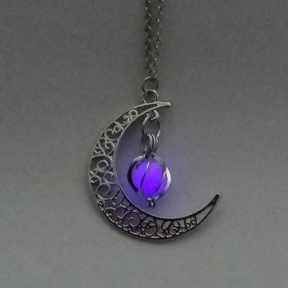 Luminous accessories featuring trendy, versatile hollow necklaces