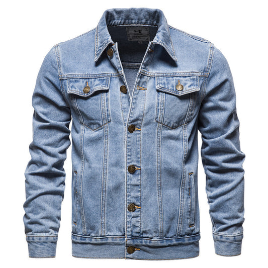 🧥Men’s Slim Denim Jacket – Korean Style, Casual Cardigan, Spring / Autumn