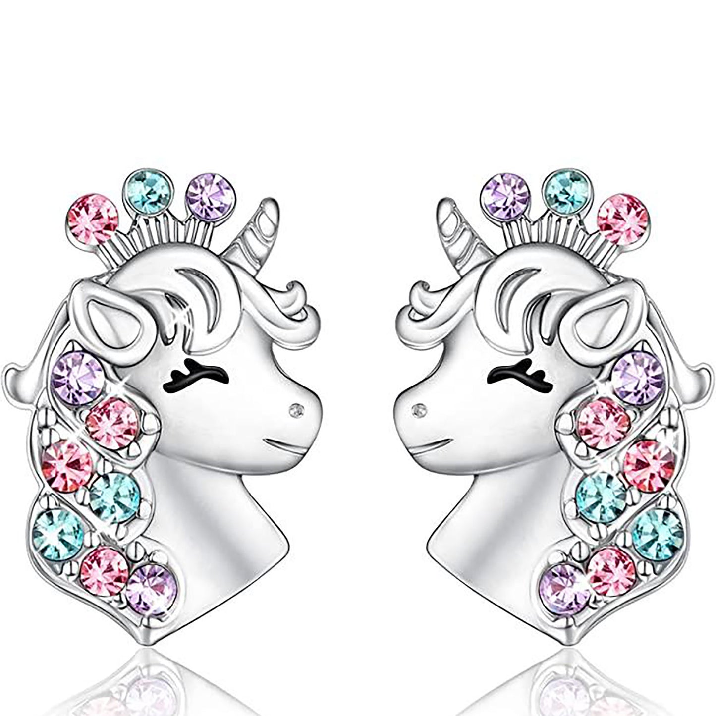 Unicorn necklace & earrings set for kids