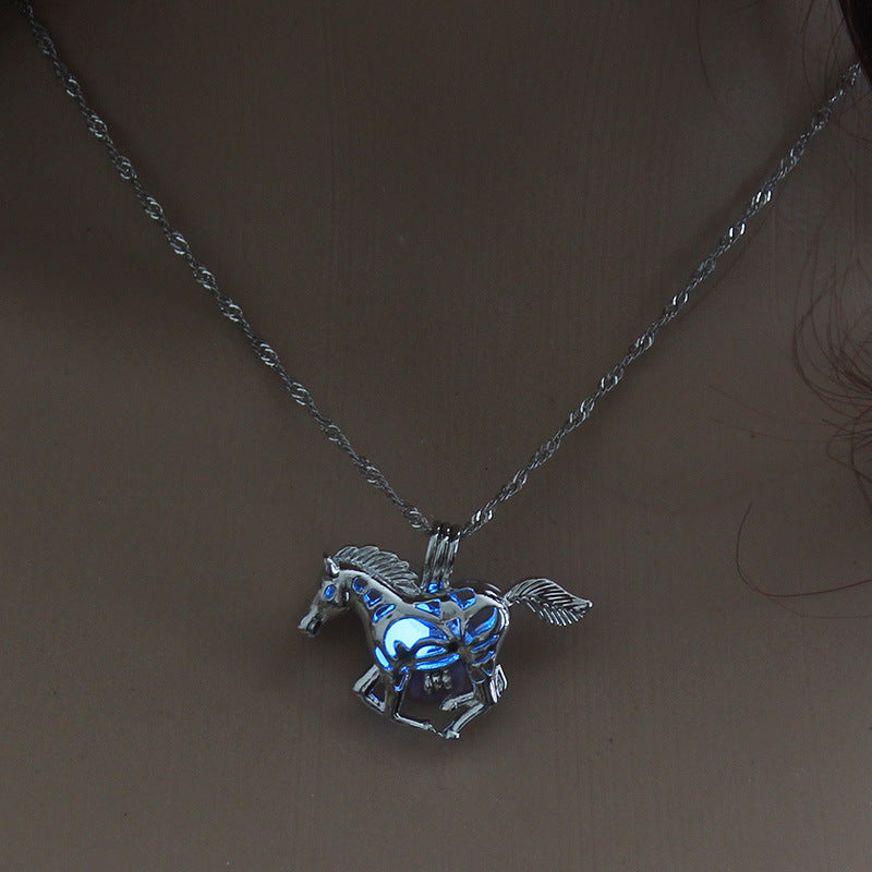 Luminous accessories featuring trendy, versatile hollow necklaces