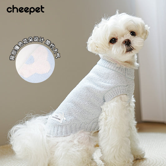 Flower Sweater – Autumn / Winter Pet Clothing for Small Dogs