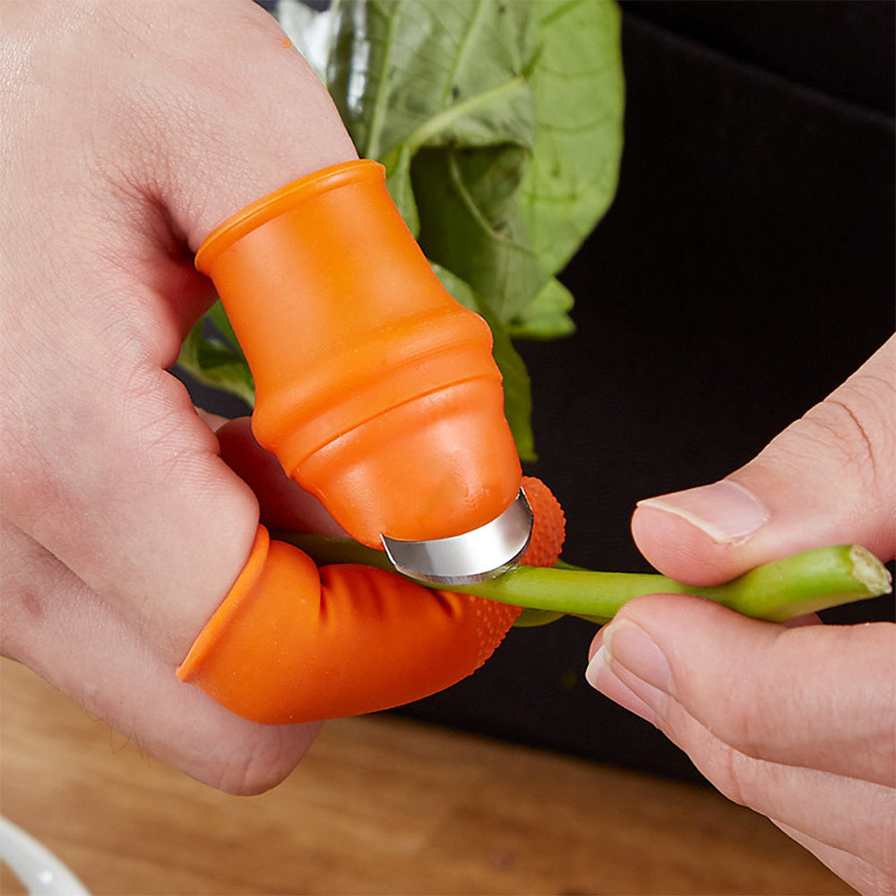 Silicone thumb knife