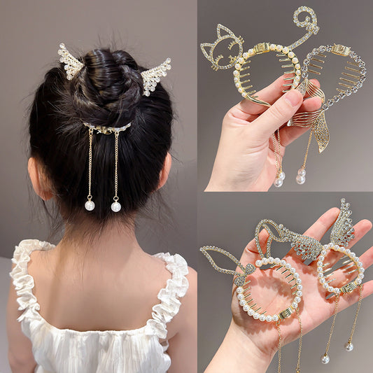Girls' Tassel Ponytail Hair Clip
