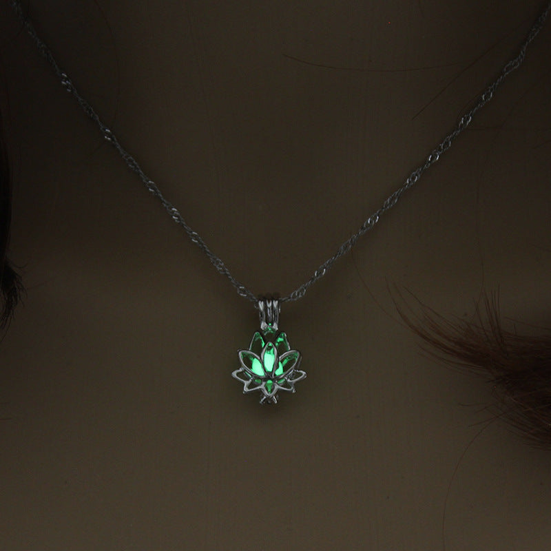 Luminous accessories featuring trendy, versatile hollow necklaces