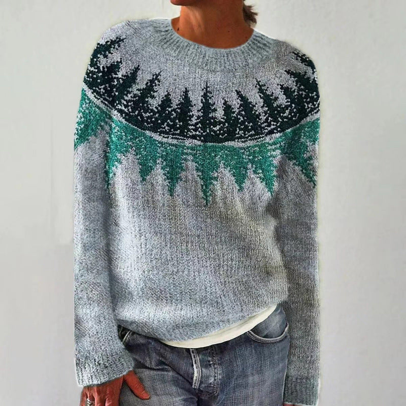 Color-Block Pullover Sweater