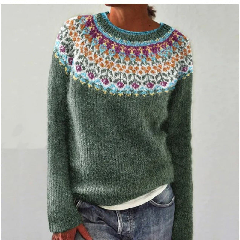 Color-Block Pullover Sweater