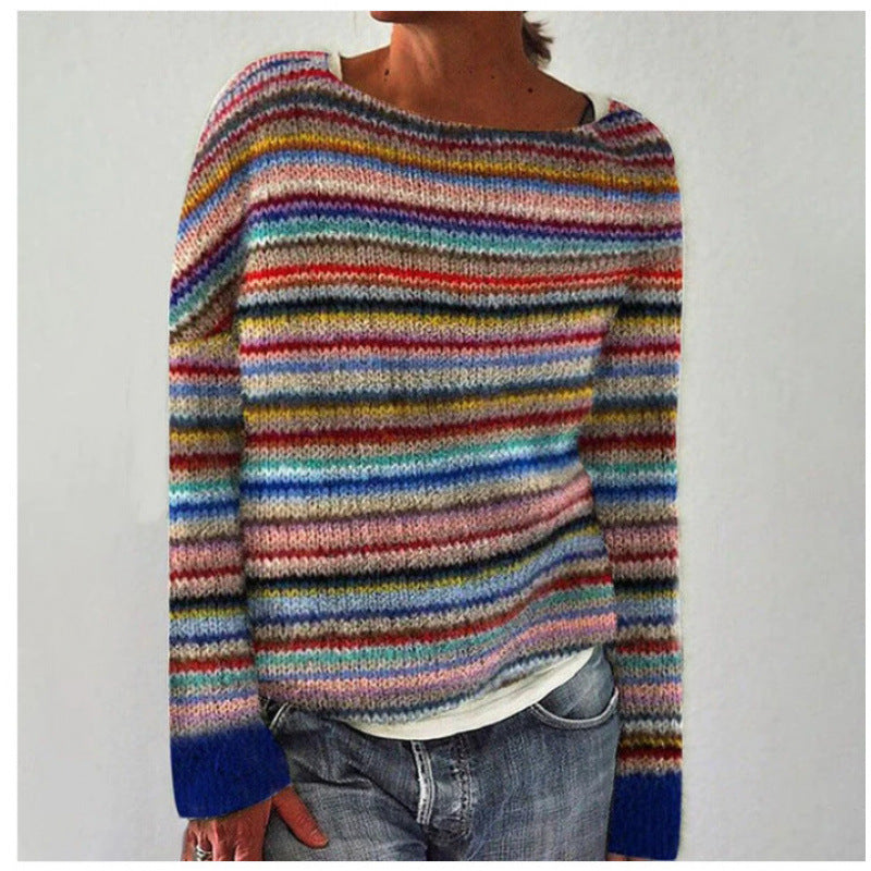 Color-Block Pullover Sweater