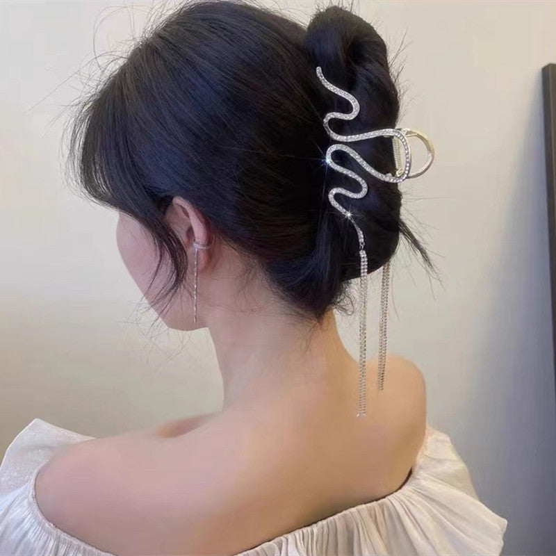 Diamond Tassel Hair Clip