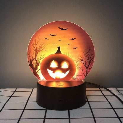 Halloween Pumpkin & Bat Night Light