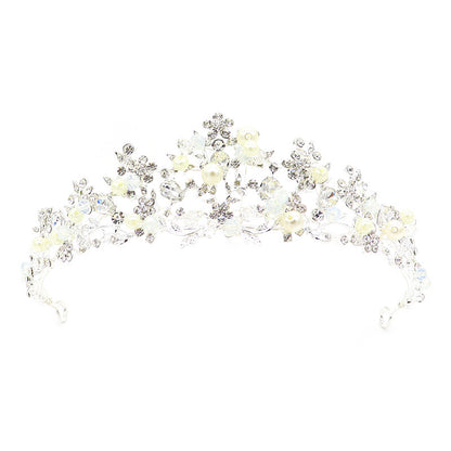 Handmade Pearl Rhinestone Crown