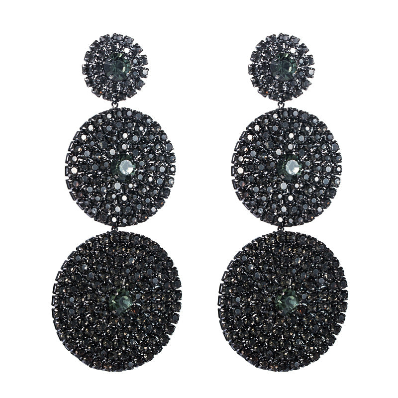 💎Exaggerated Multi‑Layer Rhinestone Earrings