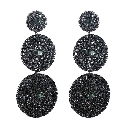 💎Exaggerated Multi‑Layer Rhinestone Earrings