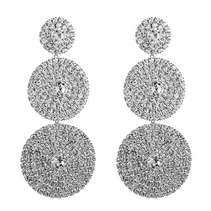 💎Exaggerated Multi‑Layer Rhinestone Earrings