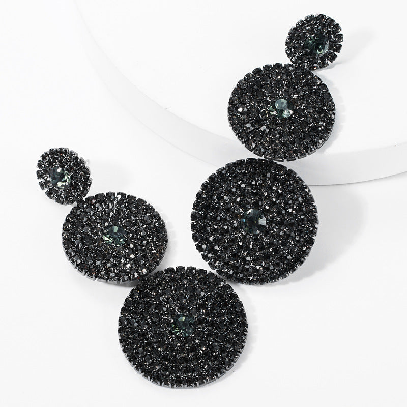 💎Exaggerated Multi‑Layer Rhinestone Earrings