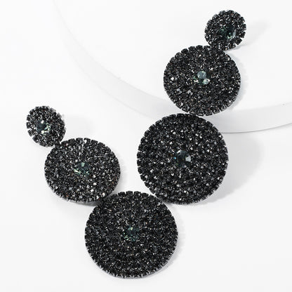 💎Exaggerated Multi‑Layer Rhinestone Earrings