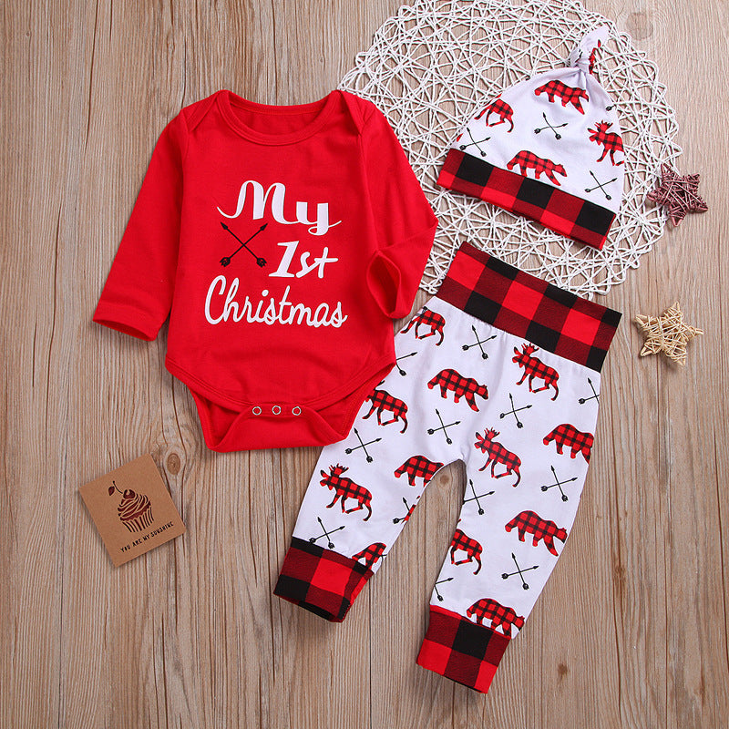 Girls’ Christmas 3‑Piece Outfit