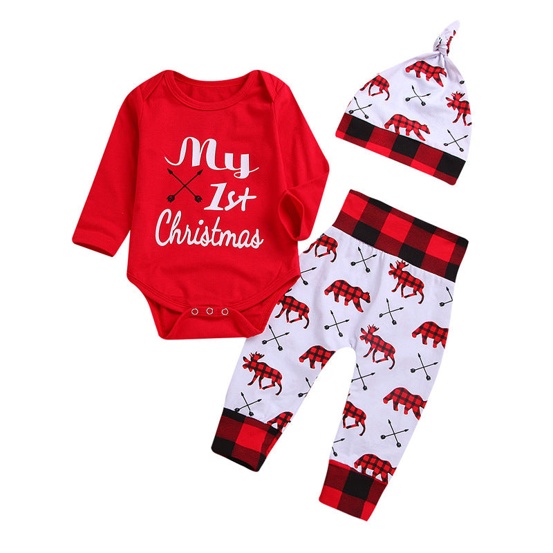 Girls’ Christmas 3‑Piece Outfit